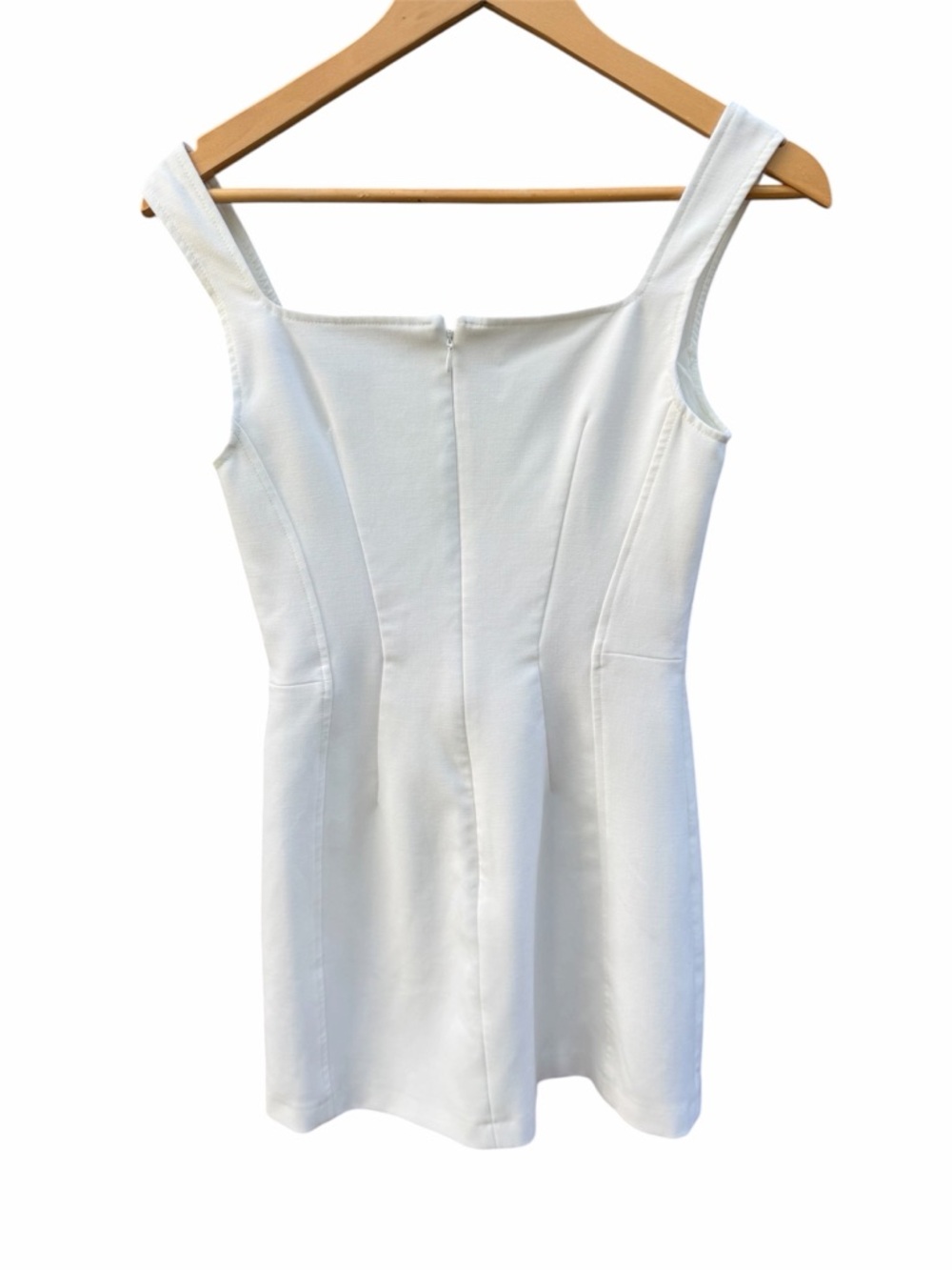 French Connection Whisper Ruth White Mini Dress Size 2 Sleeveless - Picture 6 of 6